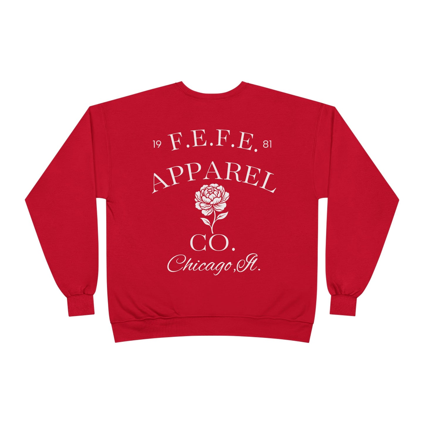 Fefe Rose Crest Crewneck Designer Sweatshirt — F.E.F.E. Apparel Co. Vintage Logo