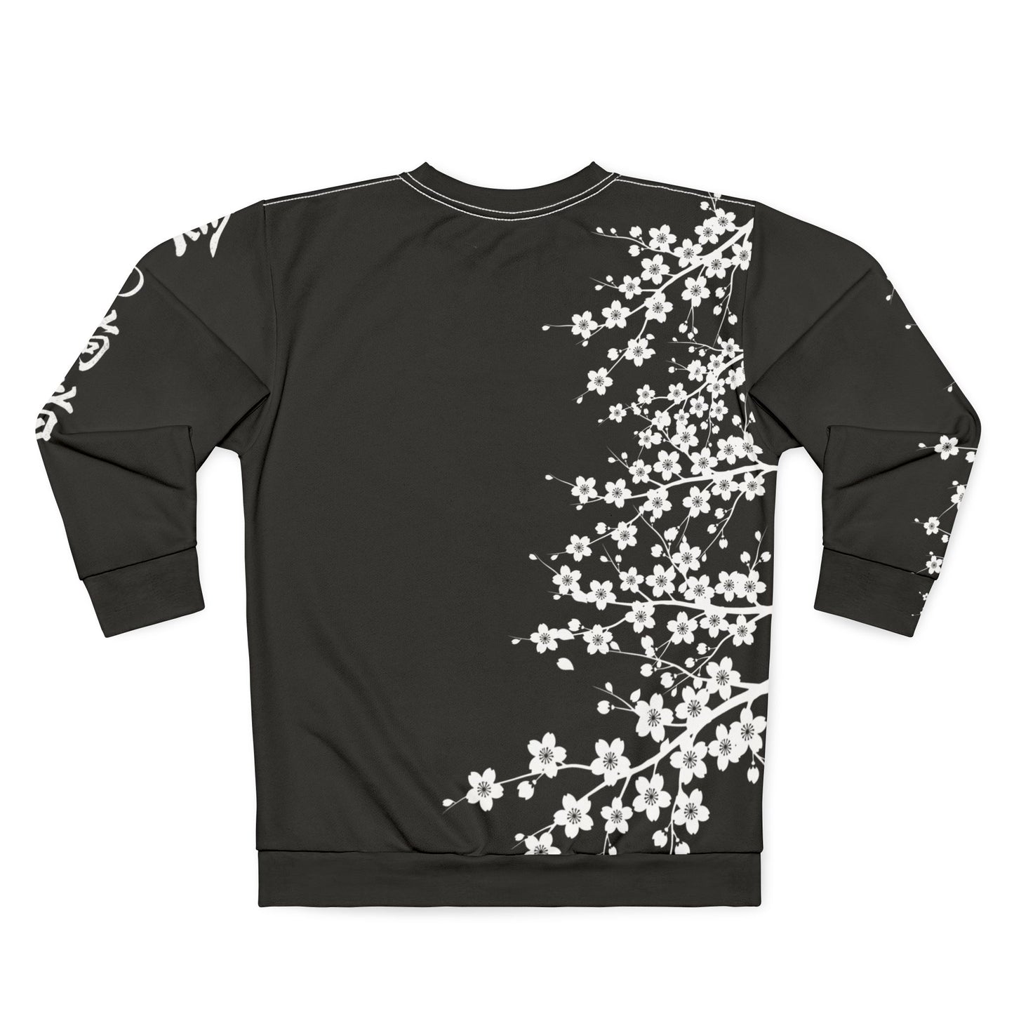 Black Fefe Sakura Floral Designer Sweatshirt – Fefe Japanese Cherry Blossom Designer Crewneck