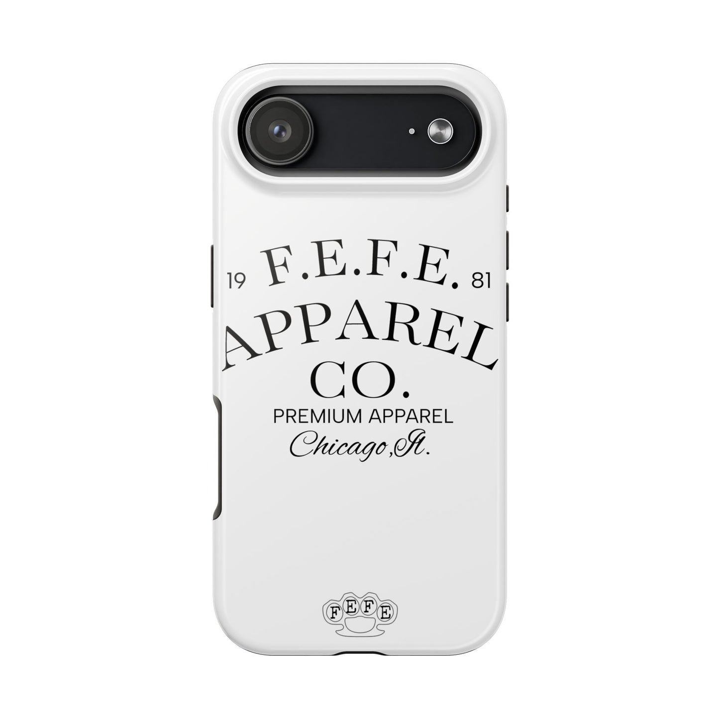 Fefe Designer Tough Phone Case — Vintage 'F.E.F.E. Apparel Co. Premium Apparel Chicago, IL' Logo