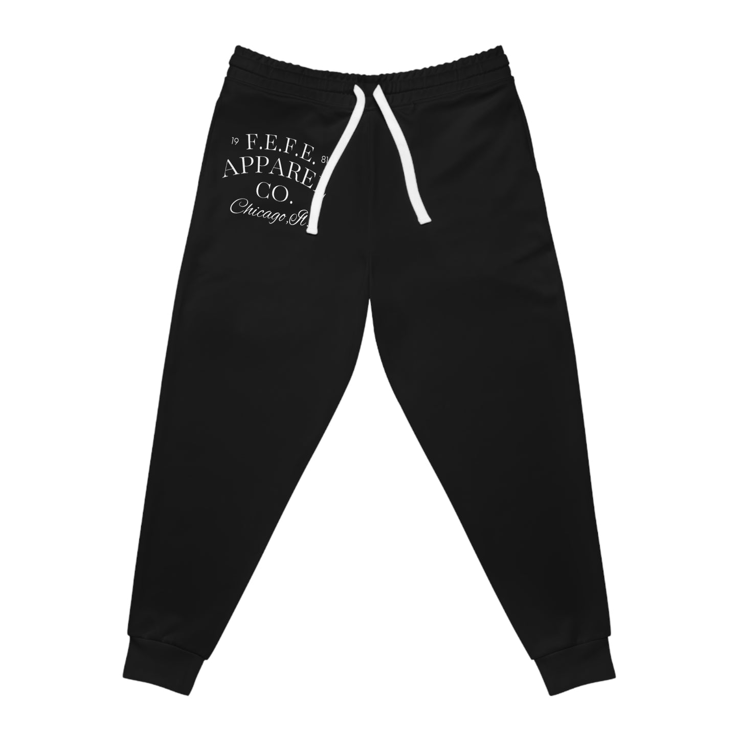 Joggers – FELE Apparel Co. Black Athletic Joggers with Chest Logo
