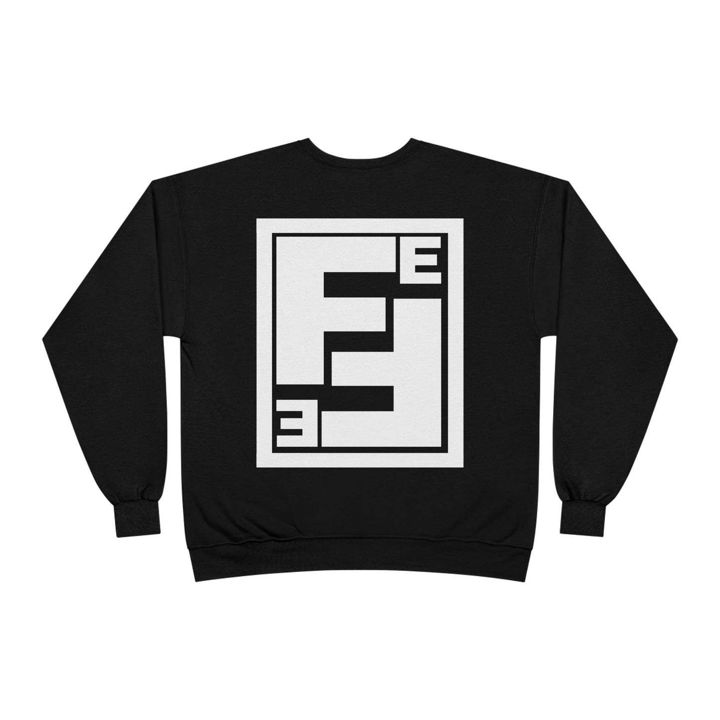 Fefe Crewneck Designer Sweatshirt - Minimalist Retro Fefe Block Logo (Front Chest & Back Graphic)