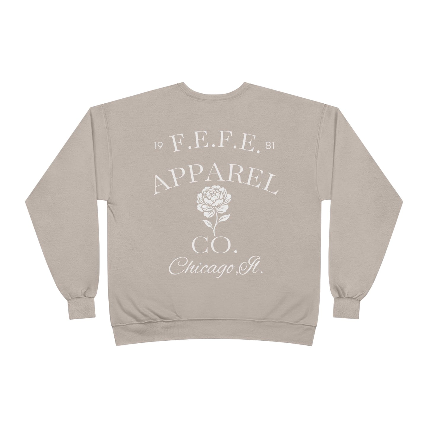 Fefe Rose Crest Crewneck Designer Sweatshirt — F.E.F.E. Apparel Co. Vintage Logo