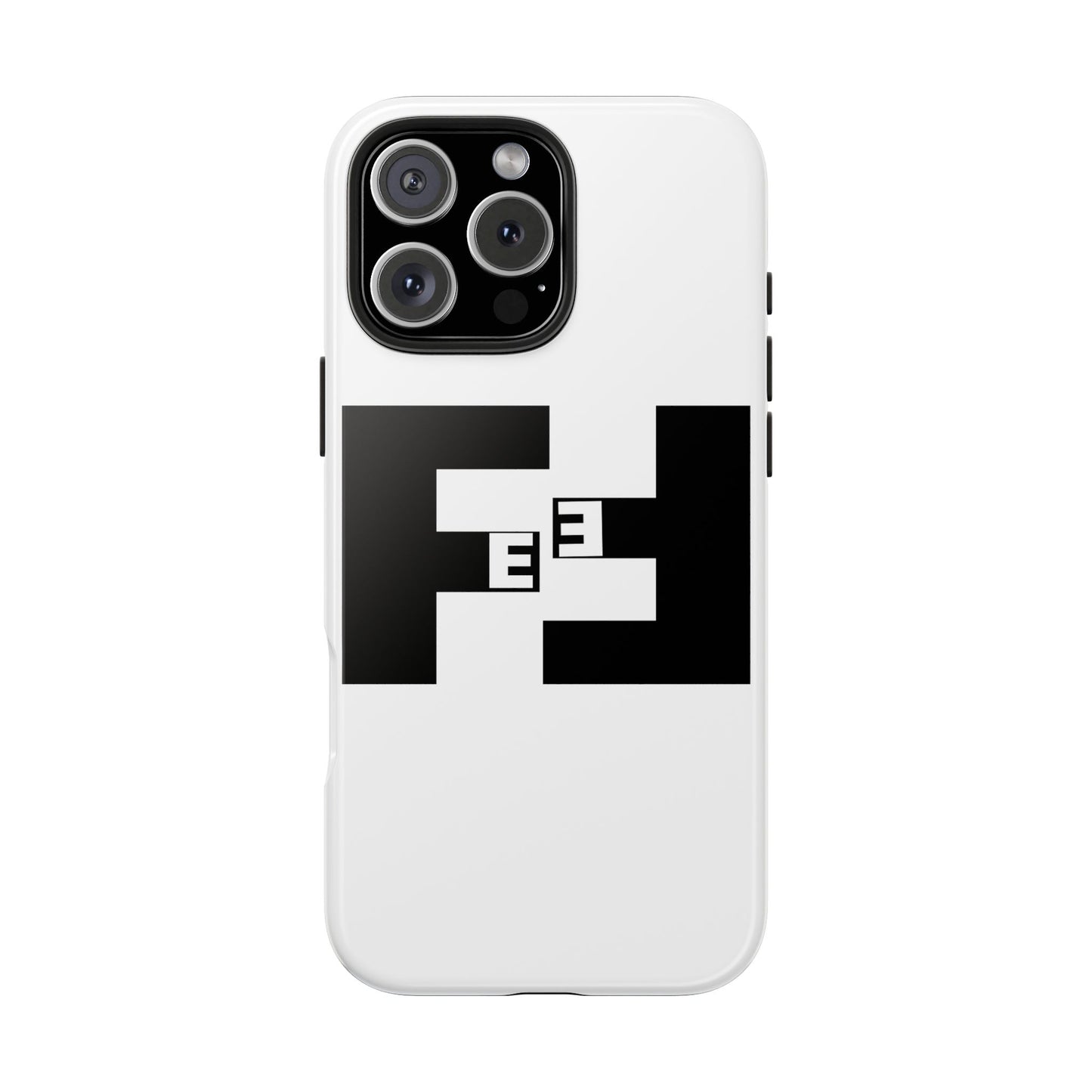 Fefe Designer Tough Phone Case — Bold Black Fefe Designer Monogram