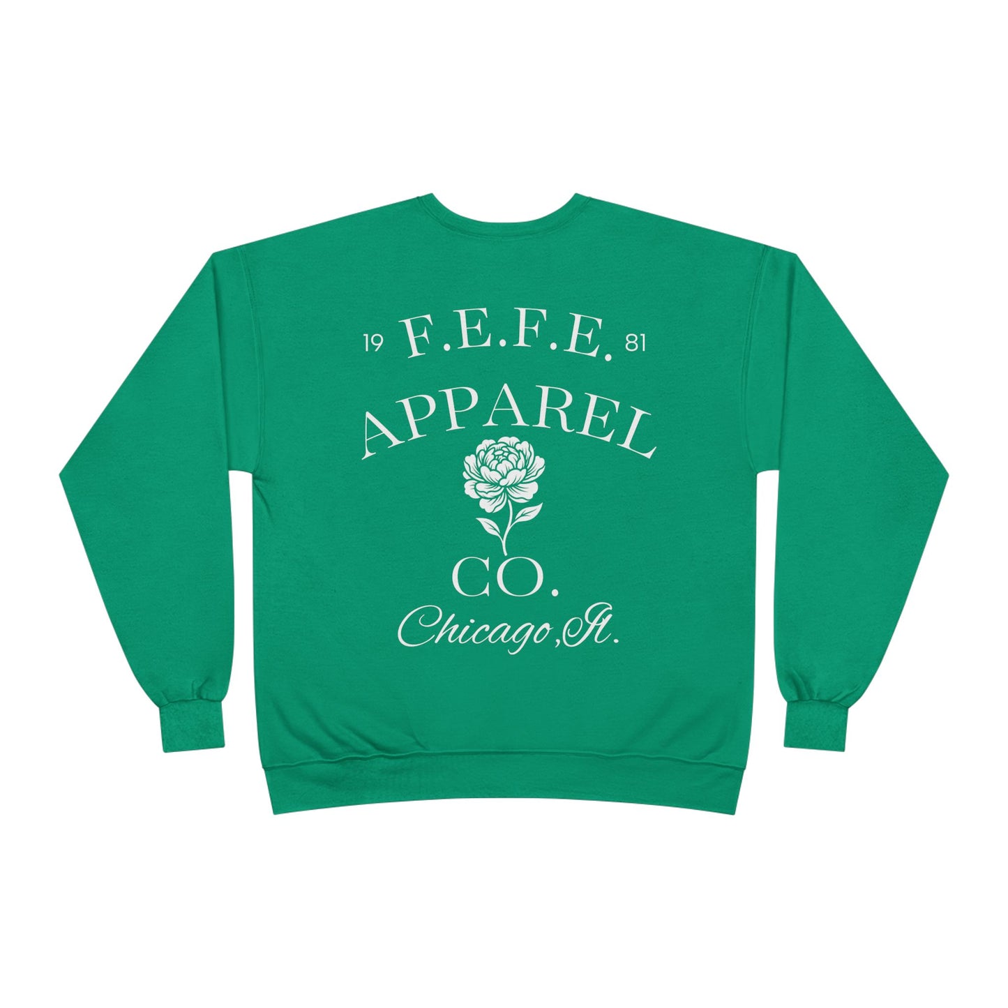 Fefe Rose Crest Crewneck Designer Sweatshirt — F.E.F.E. Apparel Co. Vintage Logo