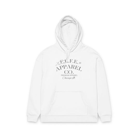 Fefe Organic Relaxed Hoodie — Fefe Brand Vintage Script Front & Typographic Back