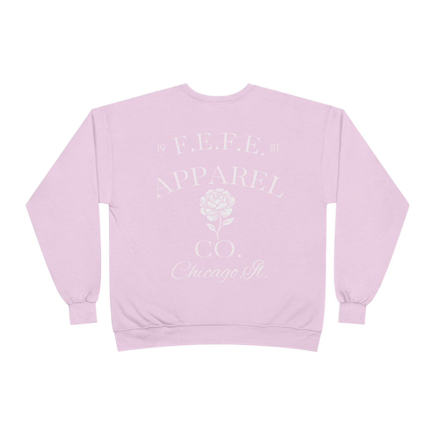 Fefe Rose Crest Crewneck Designer Sweatshirt — F.E.F.E. Apparel Co. Vintage Logo