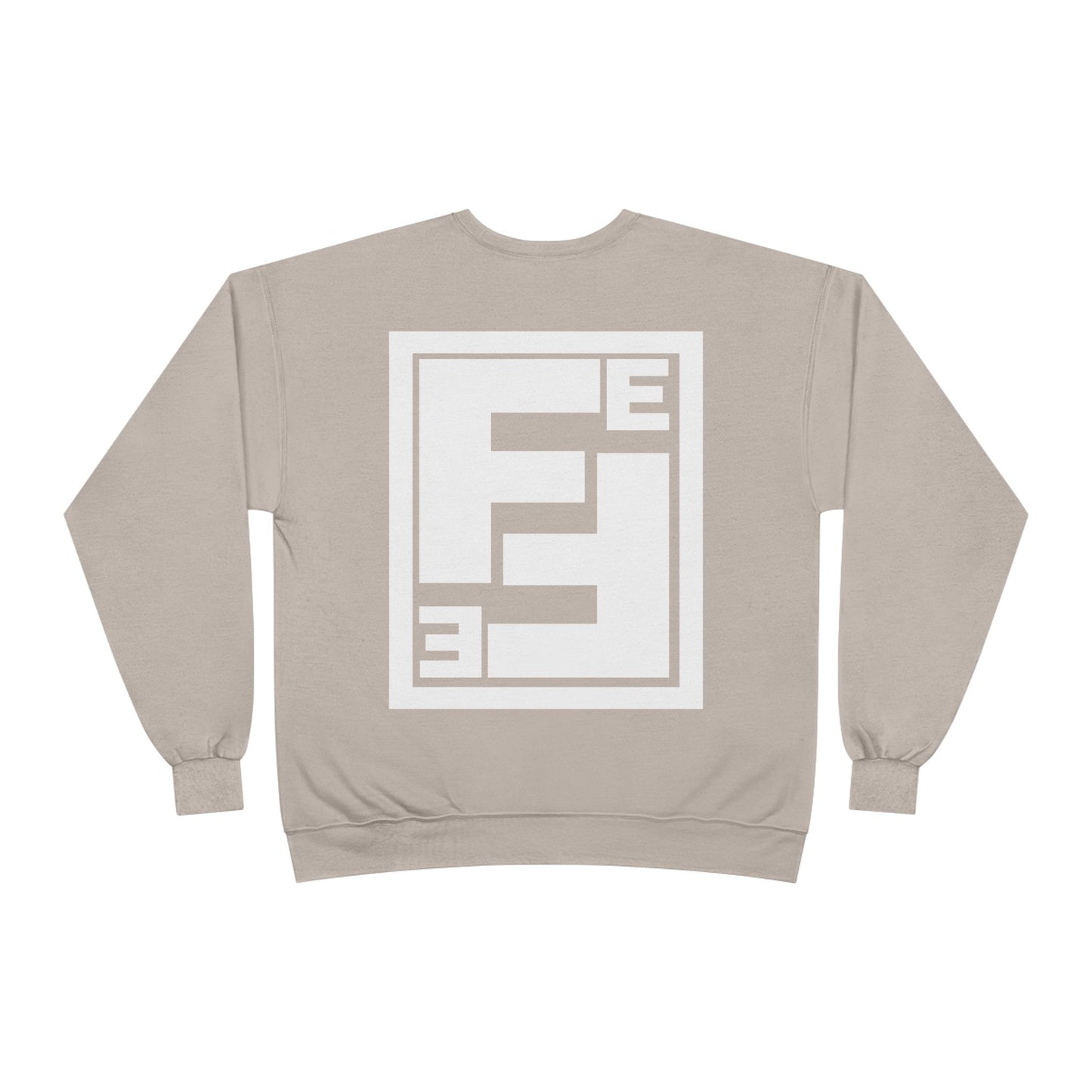 Fefe Crewneck Designer Sweatshirt - Minimalist Retro Fefe Block Logo (Front Chest & Back Graphic)