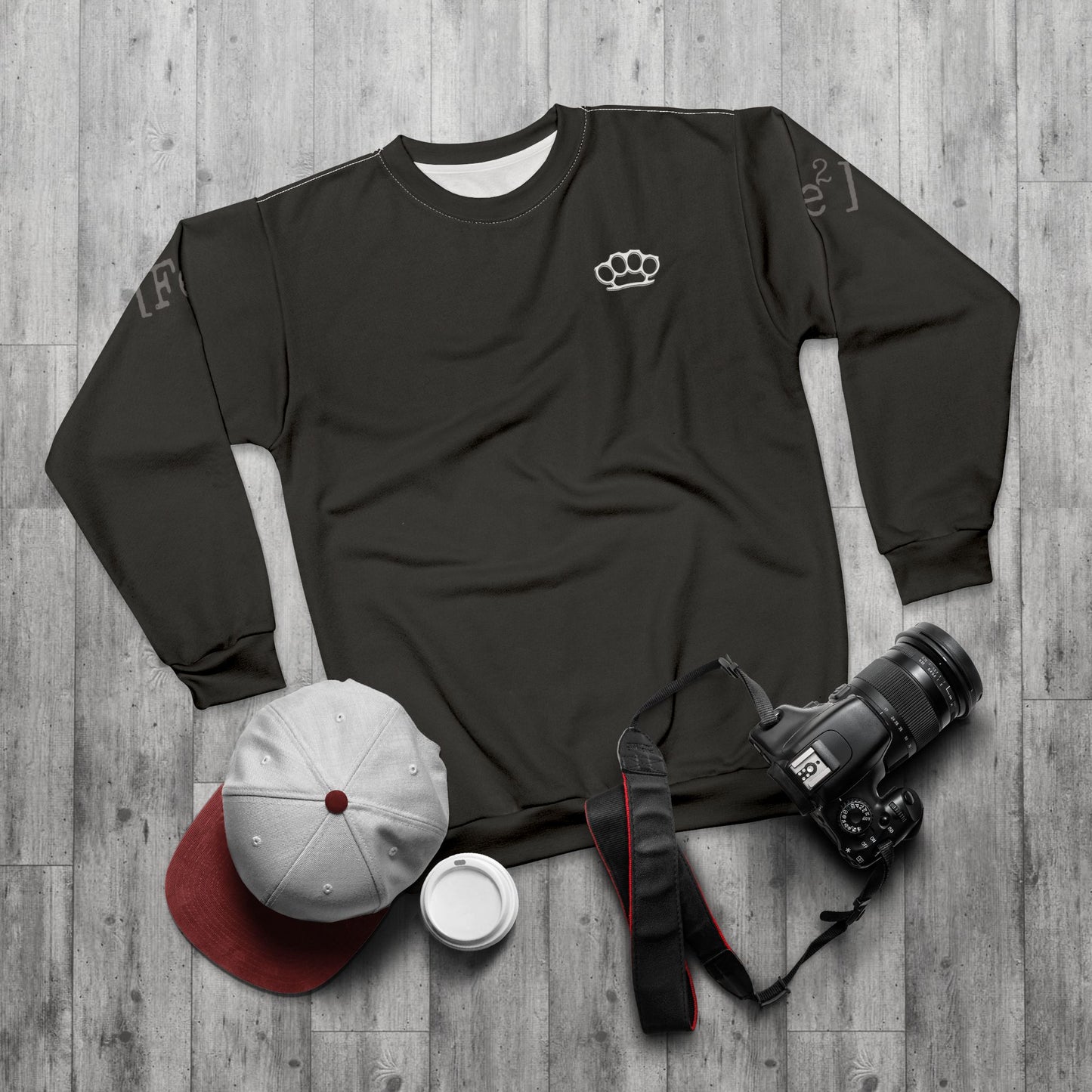 Fefe Knuckle Crest Designer Sweatshirt — Vintage Fefe Brass Knuckles London Graphic