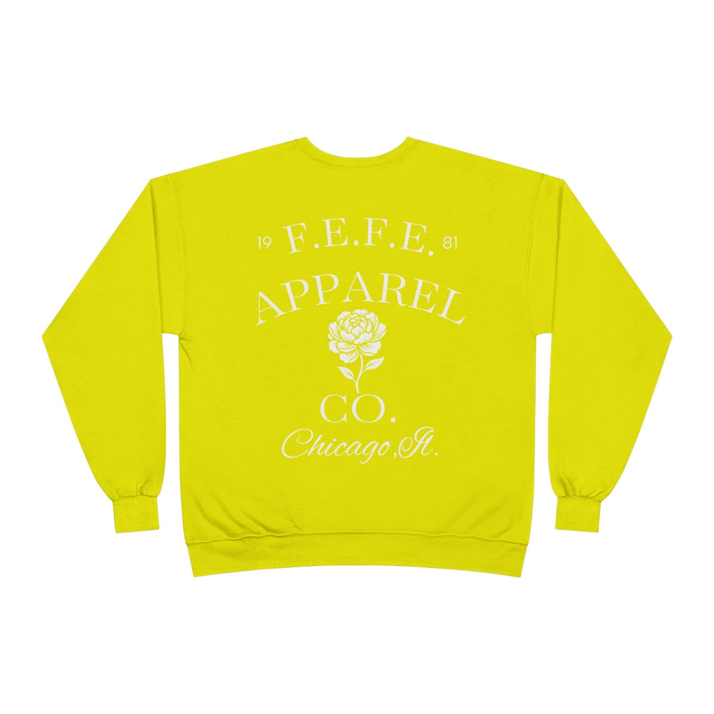 Fefe Rose Crest Crewneck Designer Sweatshirt — F.E.F.E. Apparel Co. Vintage Logo
