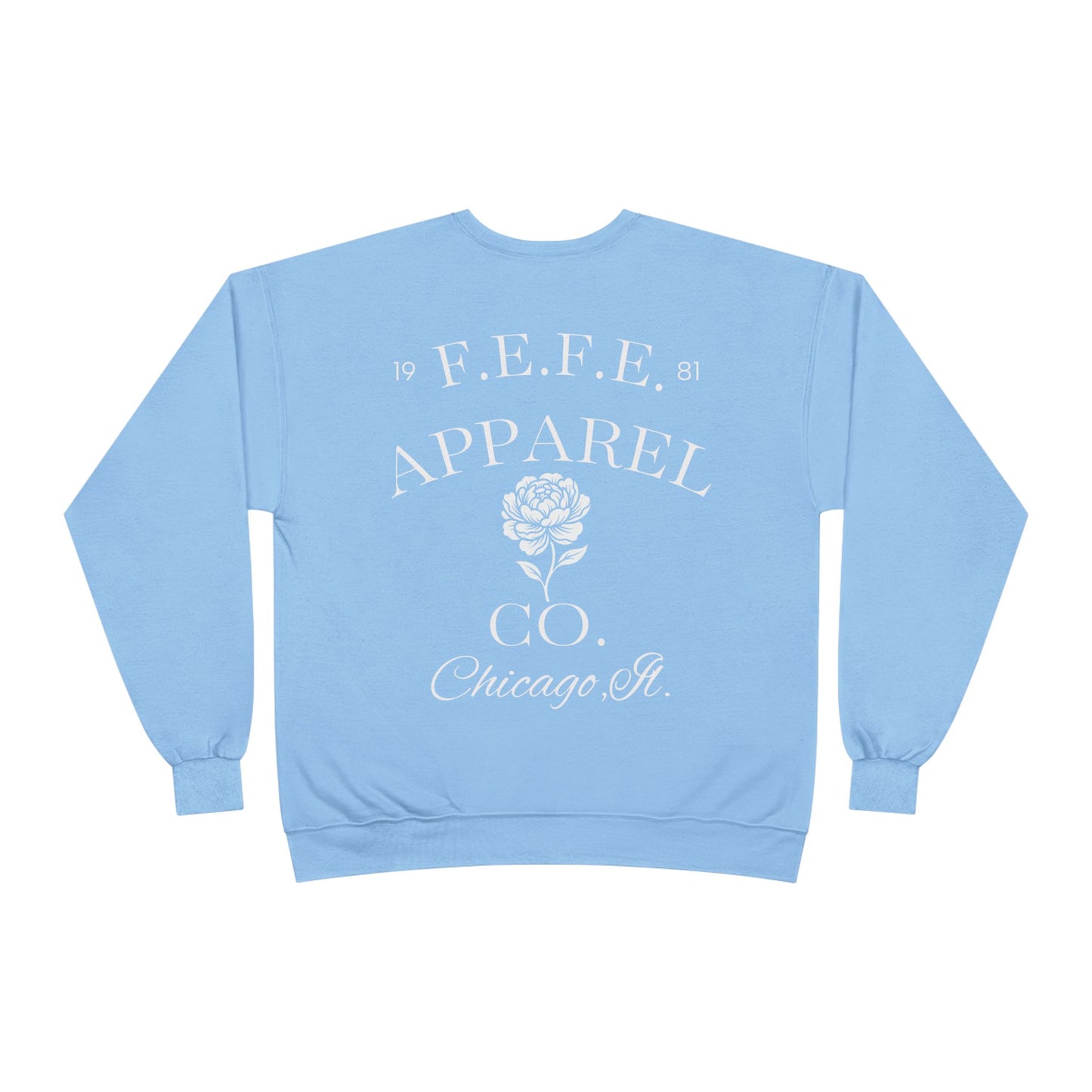 Fefe Rose Crest Crewneck Designer Sweatshirt — F.E.F.E. Apparel Co. Vintage Logo