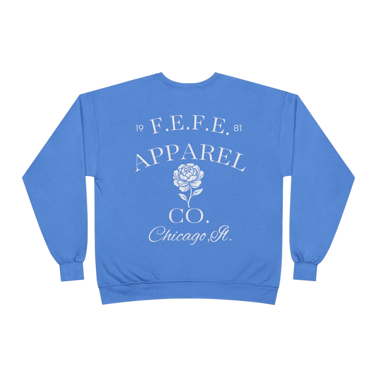 Fefe Rose Crest Crewneck Designer Sweatshirt — F.E.F.E. Apparel Co. Vintage Logo