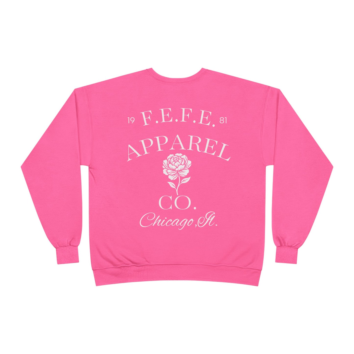 Fefe Rose Crest Crewneck Designer Sweatshirt — F.E.F.E. Apparel Co. Vintage Logo