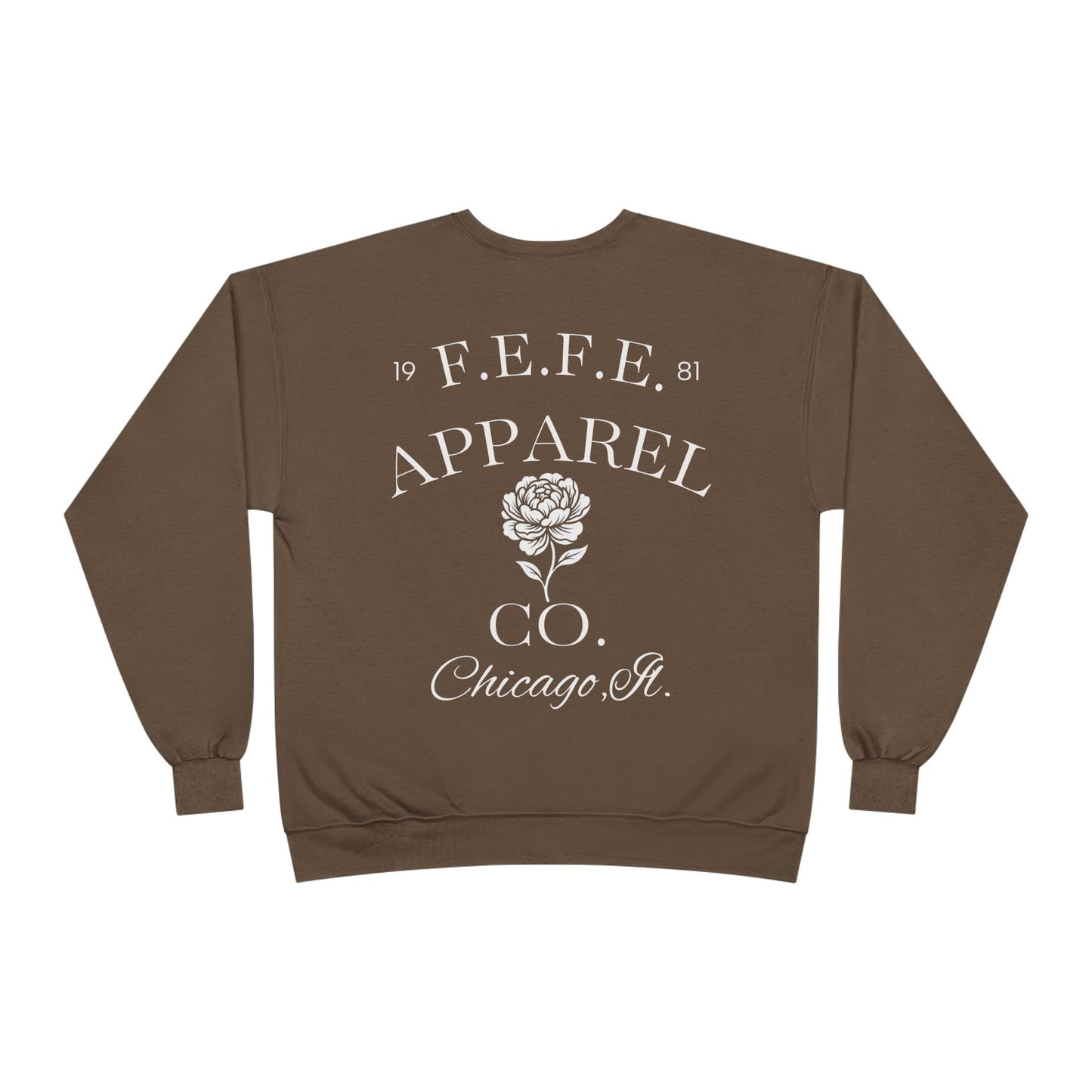 Fefe Rose Crest Crewneck Designer Sweatshirt — F.E.F.E. Apparel Co. Vintage Logo