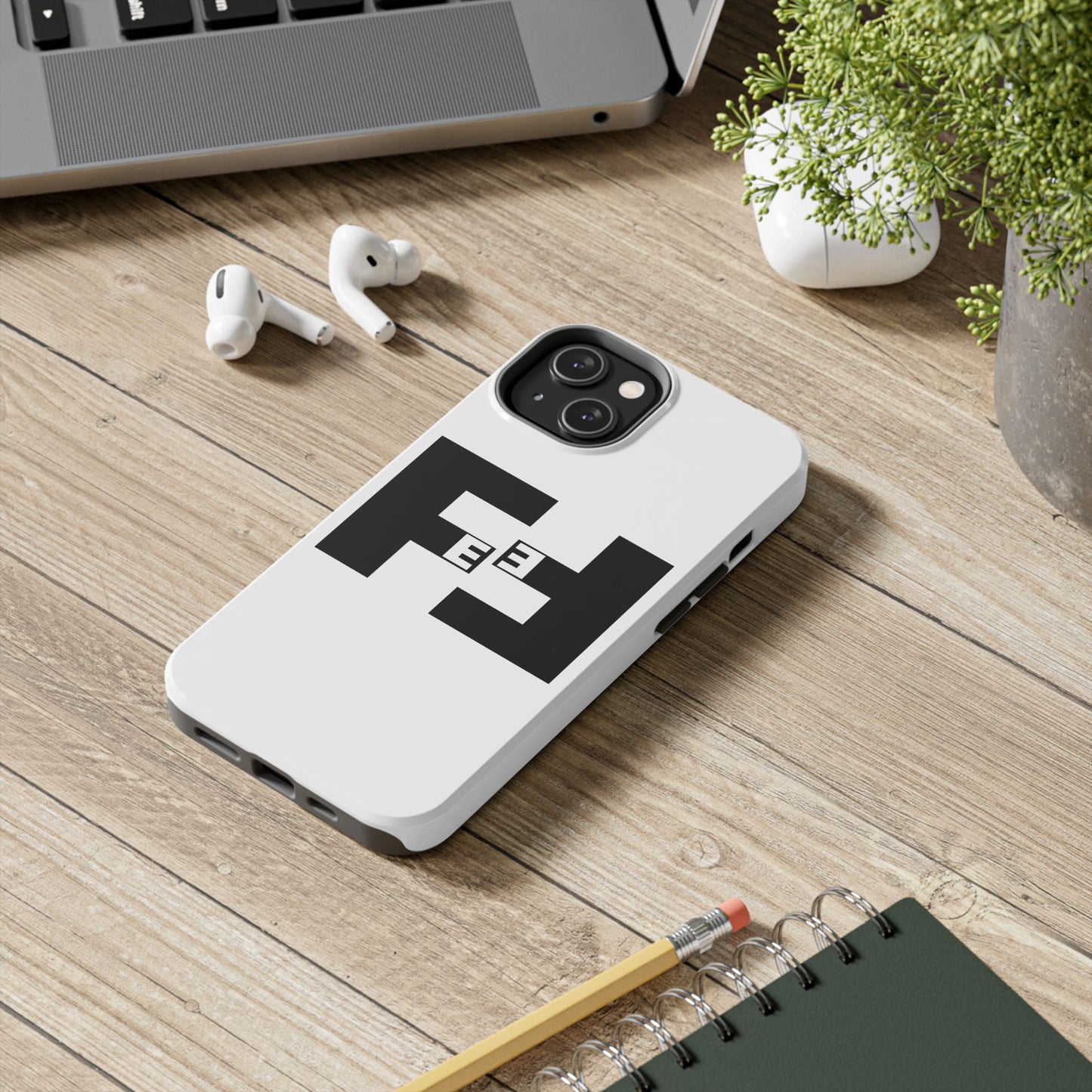 Fefe Designer Tough Phone Case — Bold Black Fefe Designer Monogram