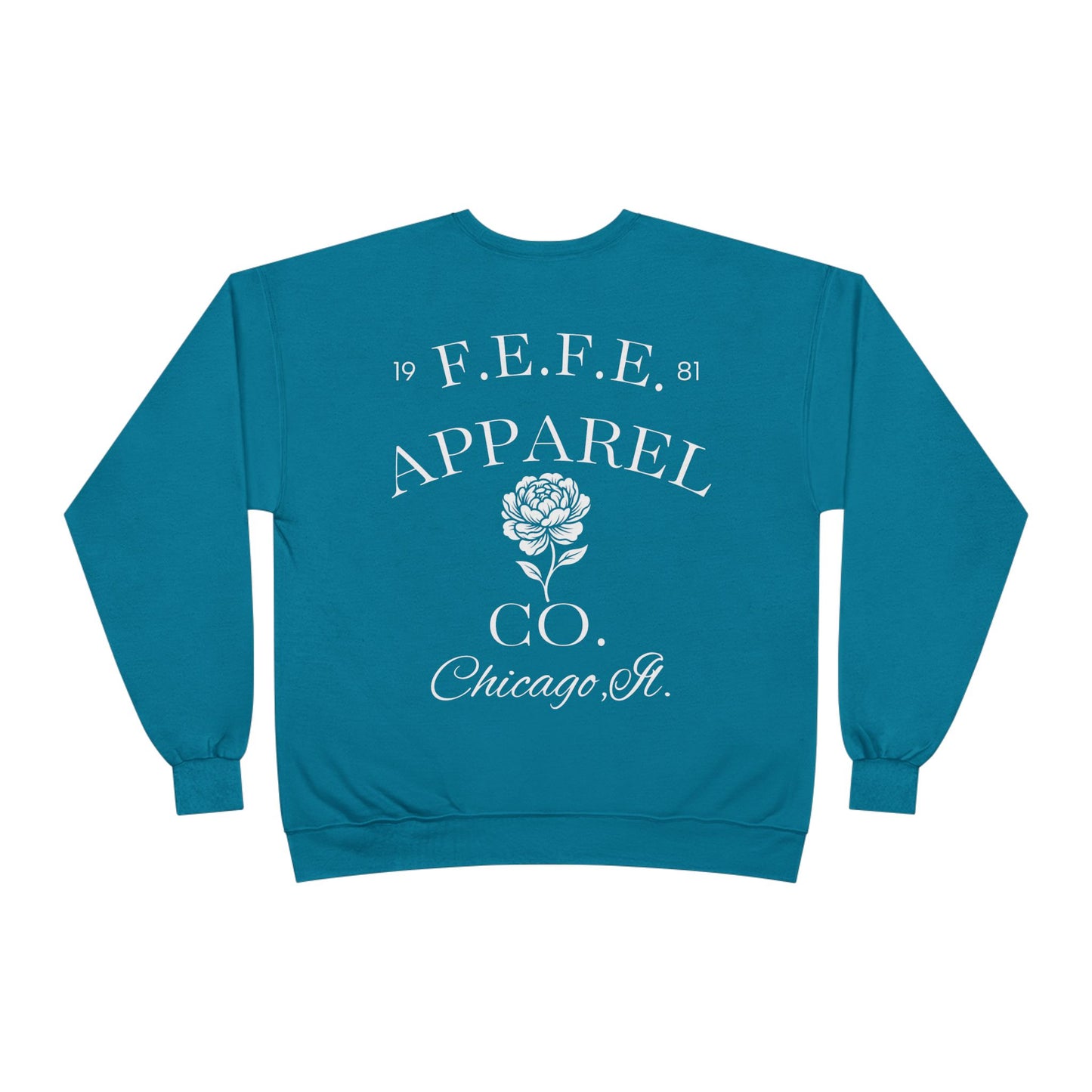 Fefe Rose Crest Crewneck Designer Sweatshirt — F.E.F.E. Apparel Co. Vintage Logo