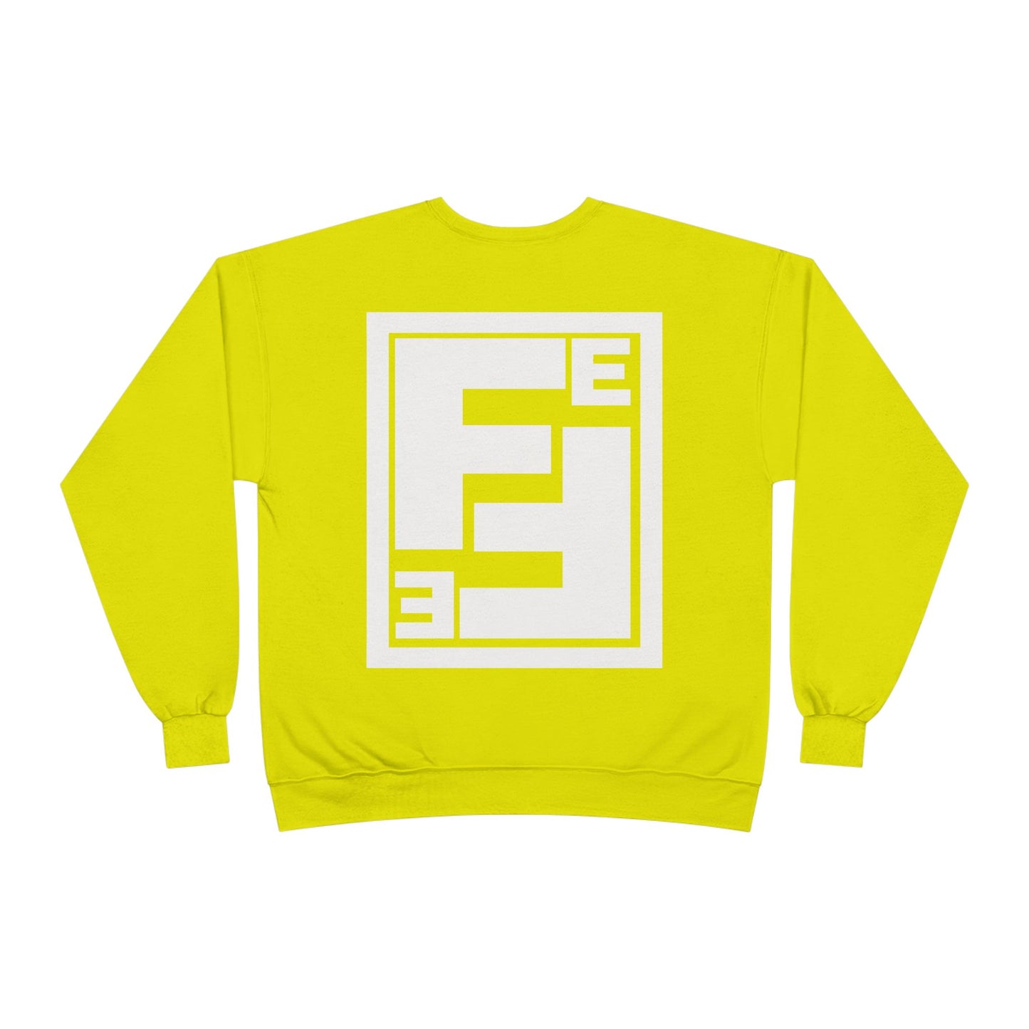 Fefe Crewneck Designer Sweatshirt - Minimalist Retro Fefe Block Logo (Front Chest & Back Graphic)