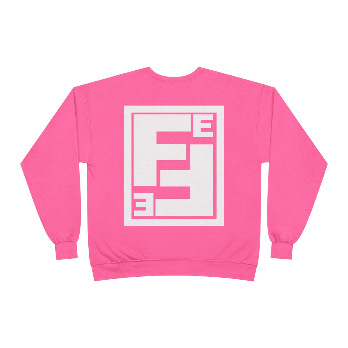 Fefe Crewneck Designer Sweatshirt - Minimalist Retro Fefe Block Logo (Front Chest & Back Graphic)