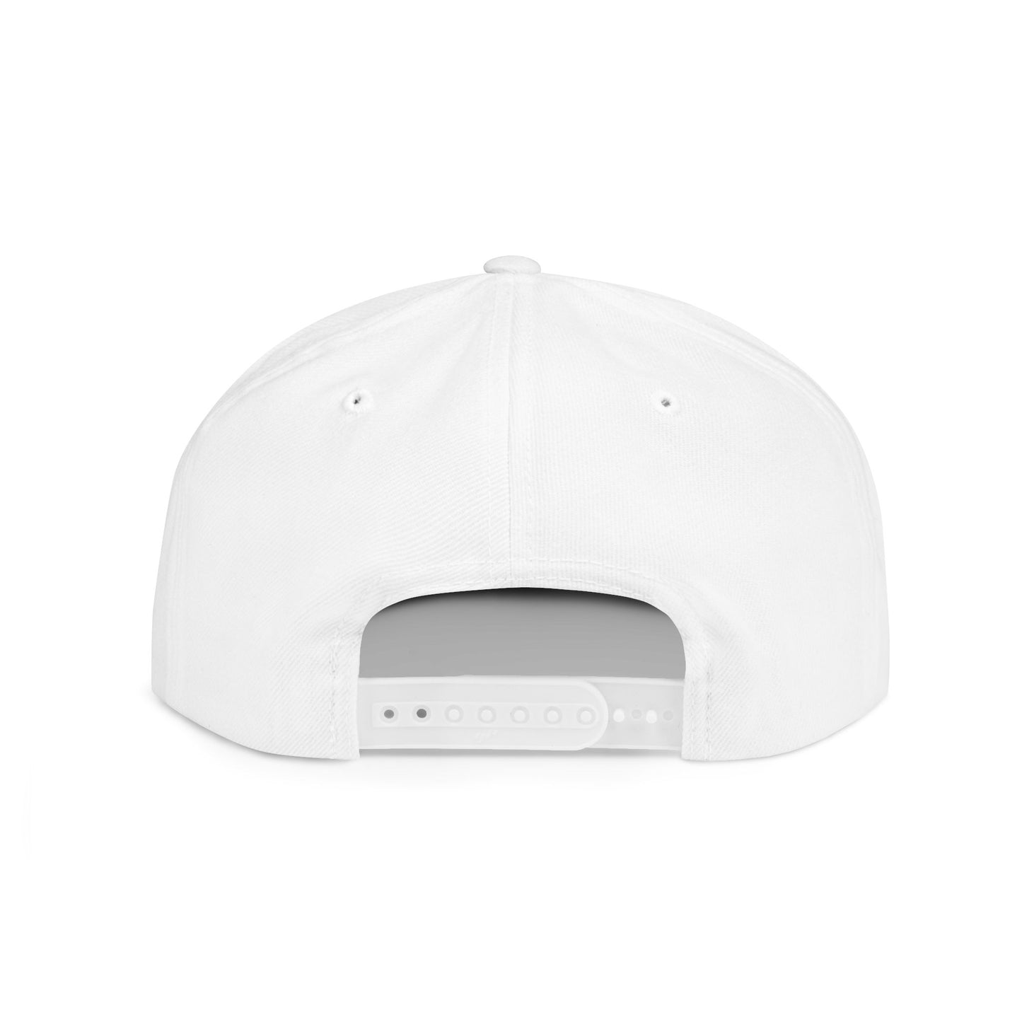 Fefe Flat Bill Snapback Hat — Fefe Black Geometric Logo Cap