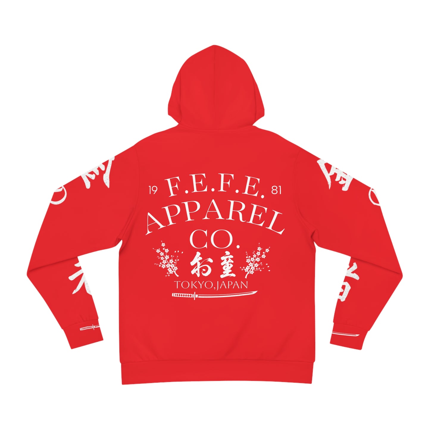 Fefe Red Japanese Streetwear Hoodie — FEFE Apparel Co. Tokyo Graphic